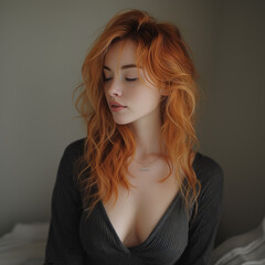 red hair beautiful woman 