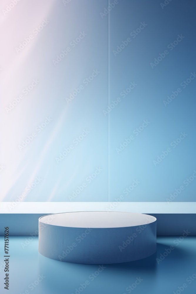 Poster a simple abstract background featuring a premium showcase podium under a gentle pool of light ai gen