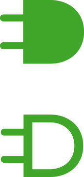 D letter electrical icon logo design vector