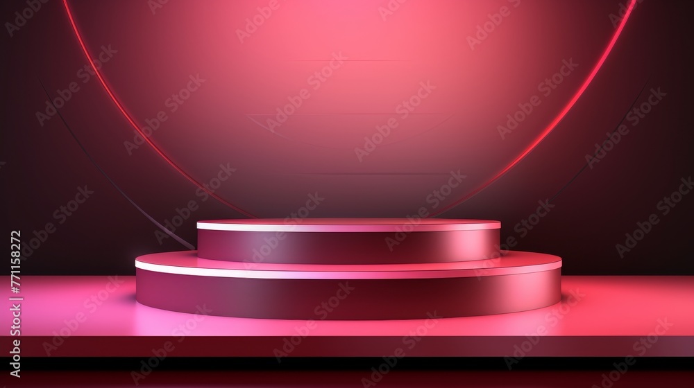 Poster abstract background design portraying a premium podium with a hint of shadow and light ai generated 
