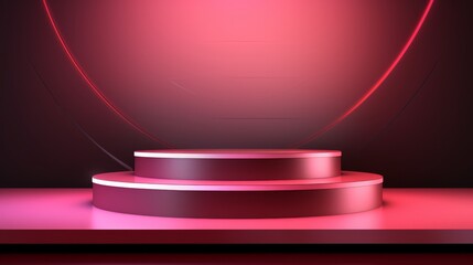 Obraz premium Abstract background design portraying a premium podium with a hint of shadow and light AI generated illustration
