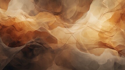 Abstract Digital Art in Warm Earth Tones  AI generated illustration