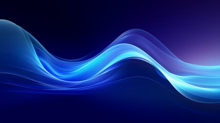 Abstract digital waves in cool blue tones symbolizing the integration of technology and modernity in daily life  AI generated illustration