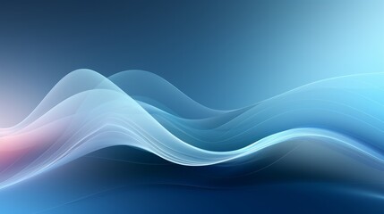 Abstract digital waves in cool blue tones symbolizing the integration of technology and modernity in daily life  AI generated illustration