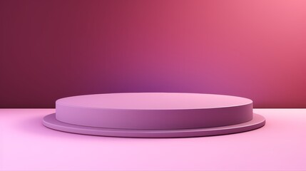 Abstract mauve gradient background emphasizing a minimalist design podium with a mild shadow effect  AI generated illustration