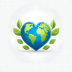 green earth with heart