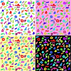 Cute lines in various colors, seamless, pattern