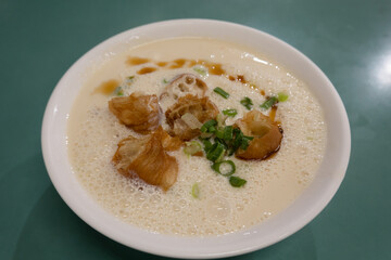 savory soy milk soup with youtiao