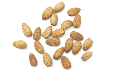 almonds isolated on white background