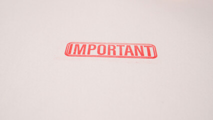 15 photo of red important inscription stamp on white paper
