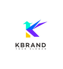 K Letter Logo Icon Brand Identity Sign, K Letter Symbol Template 