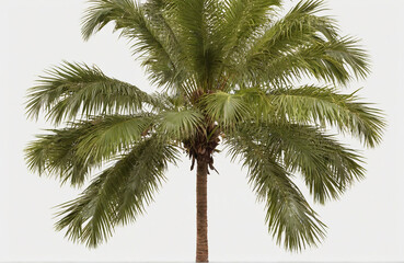 Obraz premium Asian Palmyra palm, cut out on white background