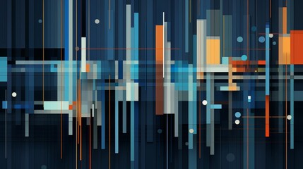 Obraz premium Abstract patterns inspired by financial data AI generated illustration