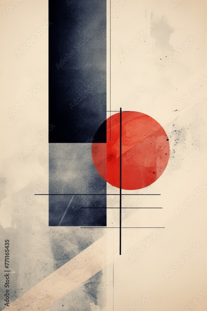 Poster abstract texture and lines merging into a minimalist background ai generated illustration