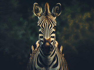Zebra Portrait Embodying the Essence of Wild Beauty