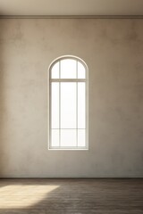 Fototapeta premium An isolated window in a minimalistic empty room AI generated illustration