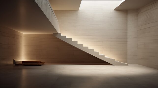 Architectural minimalism in residential spaces  AI generated illustration