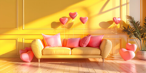 Pink Living Room With A Vibrant,Room Colors Image