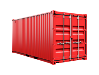 Cargo shipping container isolated