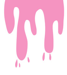 pink polish drip ilustration cream strawberry 