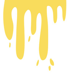 Yellow drip banana ilustration cream