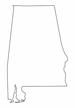 Alabama outline map