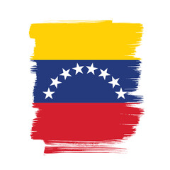 Flag of Venezuela, brush stroke background