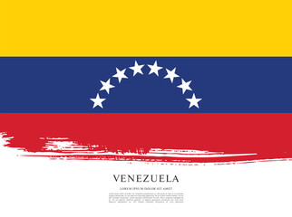 Flag of Venezuela, brush stroke background