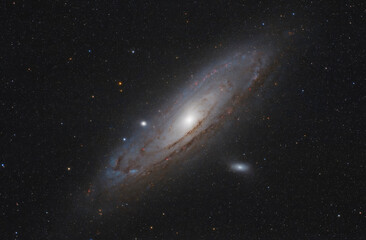Astrophotography of The Andromeda Galaxy, also known as M31 (Messier 31) or NGC 224.
