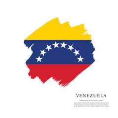 Flag of Venezuela, brush stroke background