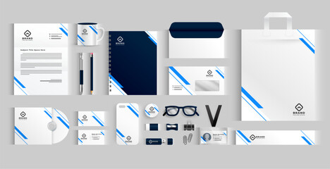 set of modern business stationery banner for corporate identity