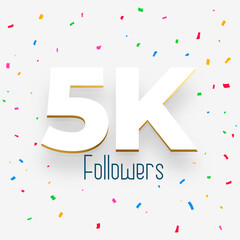 celebrate your 5k subscriber milestone with confetti design - 771173675