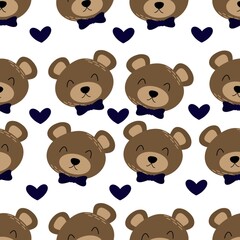 seamless pattern with teddy bears