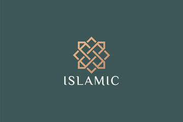 Islamic Geometric Linear Logo Minimalist Luxury Brand Identity Sign Symbol