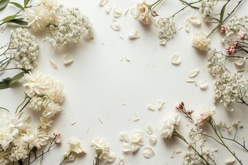 Romantic wedding flower backdrop for captivating invite designs
