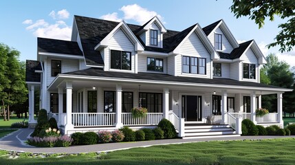 Fototapeta premium 3d rendering of house model design