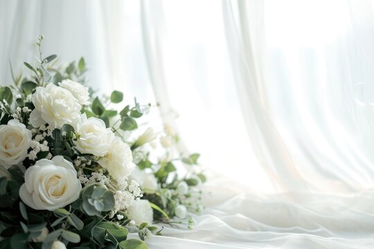 Whimsical wedding flower background for captivating invites