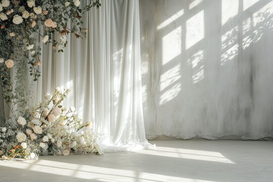 Graceful botanical scene to enhance your wedding invitation