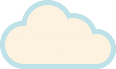 Cloud shape sticky note