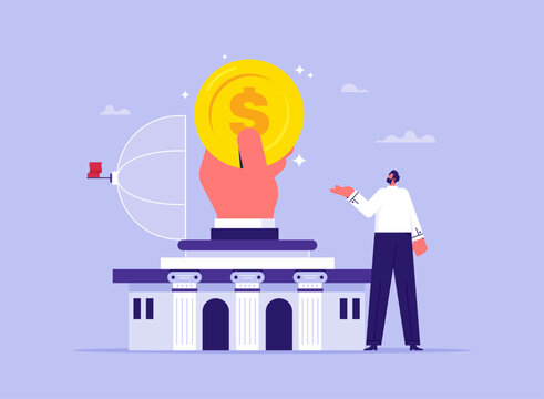 Policy to help citizen during recession, fiscal and money stimulus concept, governmental business support in conditions of economic stagnation or economic activity decline