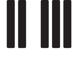 Piano keys on transparent, png. Music poster template. Jazz and blues music concert. black and white, gold keys