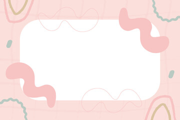 Flat doodle shape abstract minimal vector element background template