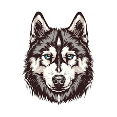 Siberian Husky Dog Stock Vector Illustration