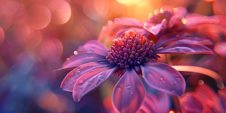 close up of flower beautiful pink dahlia nature flowers blooming with bokeh lights background