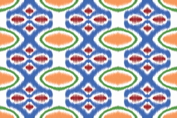 color Ikat seamless pattern design