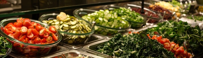 The abundance of a salad bar