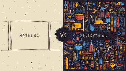  contrasting "nothing" and "everything