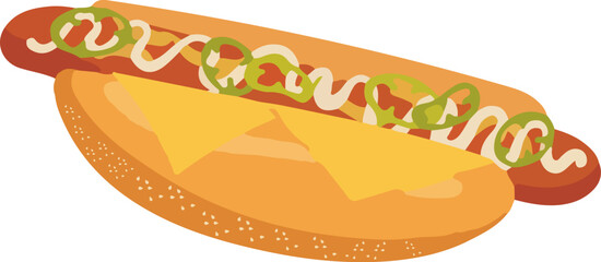 Hot dog illustration