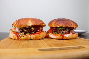 A Juicy Burger Topped with Lusciously Melted Cheese 