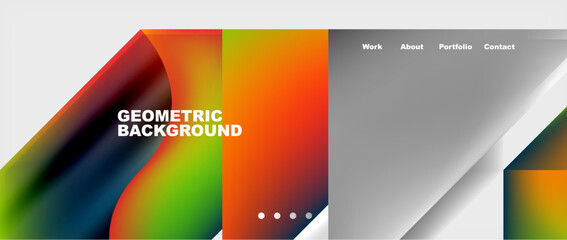 Glassmorphism geometric abstract background. Vector Illustration For Wallpaper, Banner, Background, Card, Book Illustration, landing page